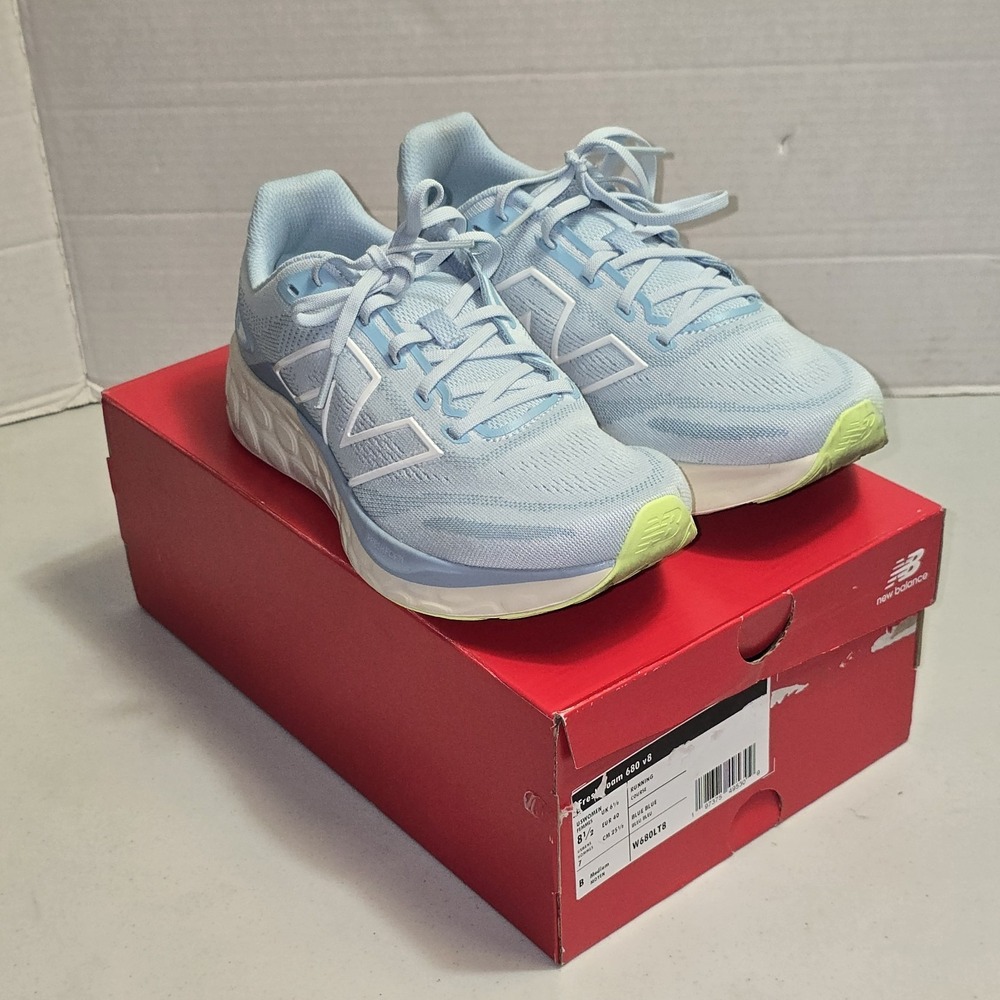 New Balance 680 Light Blue and Lime Womens 8.5 Shoes